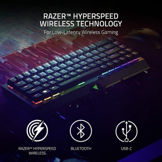 Bàn phím Razer BlackWidow V3 Mini HyperSpeed Phantom Pudding Edition Wireless Green Switch RZ03-03892000-R3M1