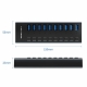 Bộ chia Acasis USB 3.0 12V 4A HS-710PB (10 Port)