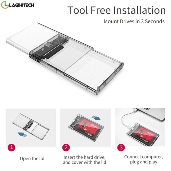 Box Kingshare SSD 2.5 inch SATA iii To USB Type C (C25C)