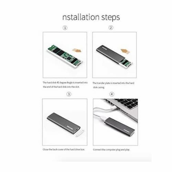 Box Kingshare SSD M2 SATA To USB Type C gen 1