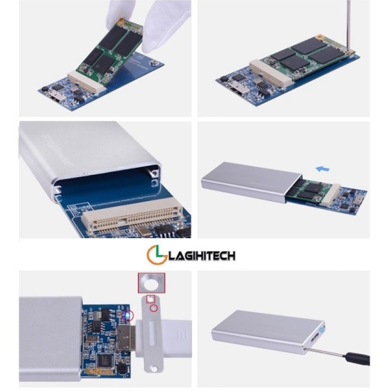 Box Kingshare SSD mSATA To USB-C nhôm khối