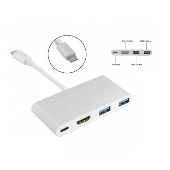 Cáp Chuyển Đổi USB Type C 4 in 1 To USB Type C, HDMI, 2 x USB 3.0 ( UC-030 )