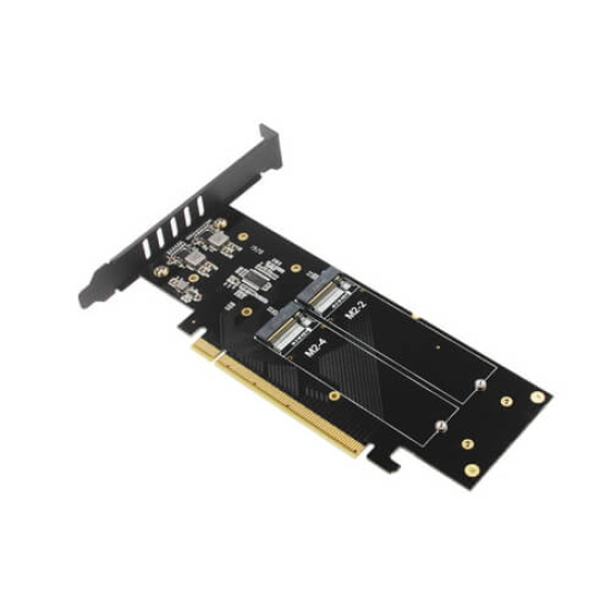 Card chuyển JEYI iHyper-M2X16 SSD PCIE NVME Raid (2 Slot)