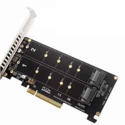 Card chuyển SSD M2 NVMe To PCIe X8 2 Slot