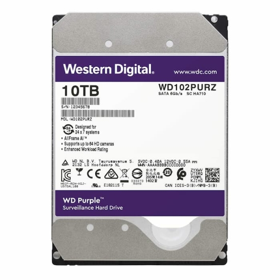 Ổ Cứng HDD WD Purple 10TB 3.5 inch SATA iii WD102PURZ