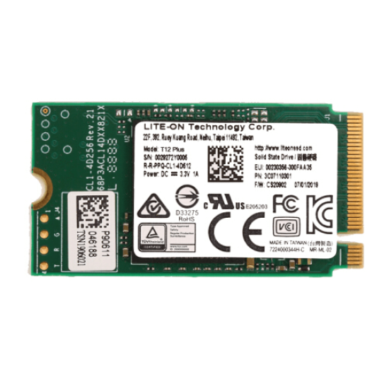 Ổ Cứng SSD LiteOn T12 EVO 256GB M2 2230 PCIe NVMe Gen 3×4 (99%)