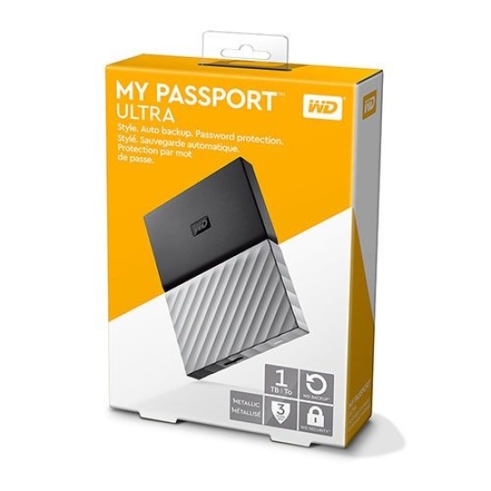 Ổ Cứng WD My Passport Ultra 1TB WDBTLG0010BGY – bỏ mẫu