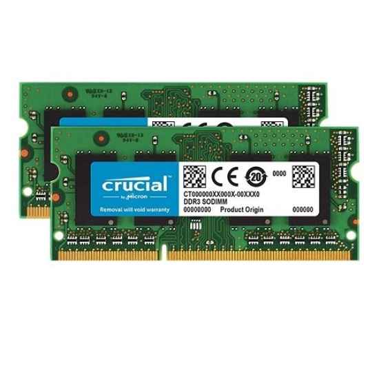 Ram Laptop DDR3L Crucial 8GB Kit 4GBx2 Bus 1600 SODIMM (by Micron)
