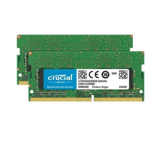RAM Laptop DDR4 Crucial 32GB Kit 16GBx2 Bus 2400 SODIMM CT2K16G4SFD824A (by Micron)
