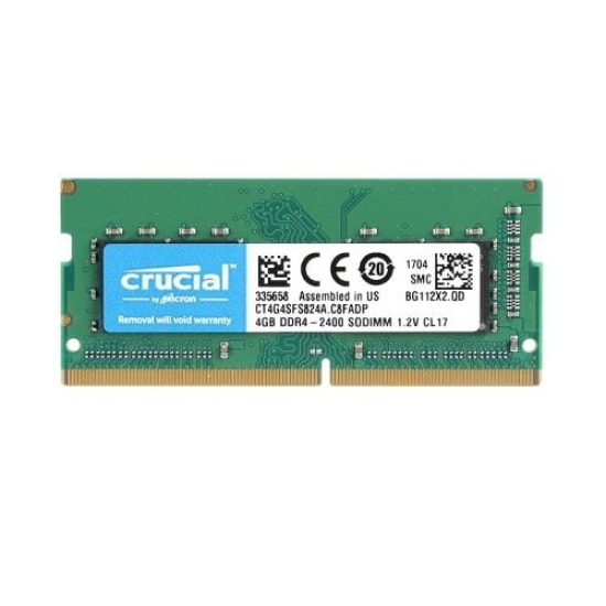 RAM Laptop DDR4 Crucial 4GB Bus 2400 SODIMM CT4G4SFS824A (by Micron)