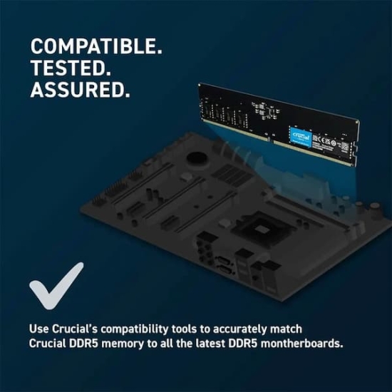RAM PC DDR5 Crucial 32GB Bus 4800 CT32G48C40U5