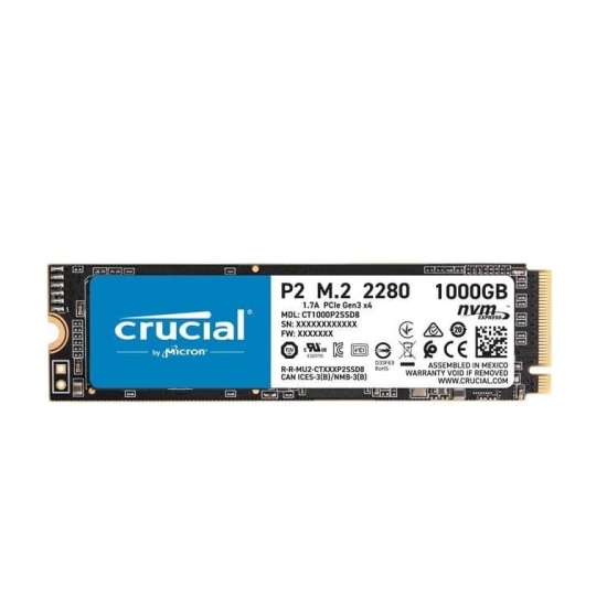 SSD Crucial P2 1TB M2 2280 3D NAND PCIe NVMe Gen 3×4 CT1000P2SSD8