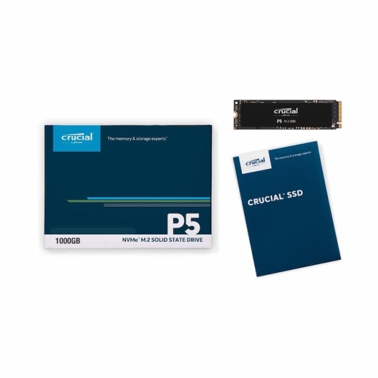 SSD Crucial P5 1TB 3D NAND M2 2280 PCIe NVMe Gen 3×4 CT1000P5SSD8