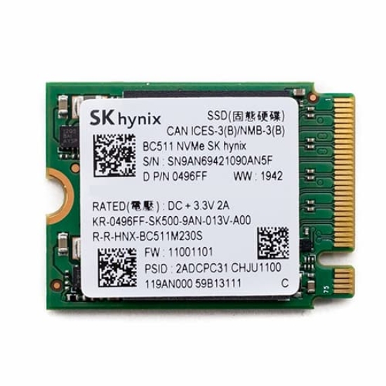 SSD Hynix BC511 256GB M2 2230 PCIe NVMe Gen 3×4 HFM256GDGTNI-82A0A (99%)