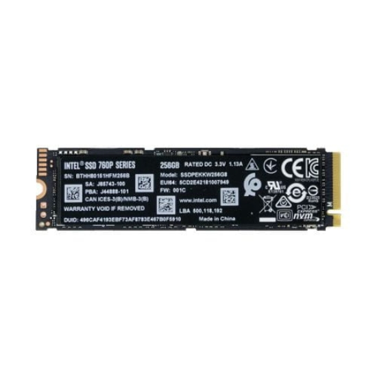 SSD Intel 760p 256GB M2 2280 PCIe NVMe Gen 3×4 SSDPEKKW256G8X1