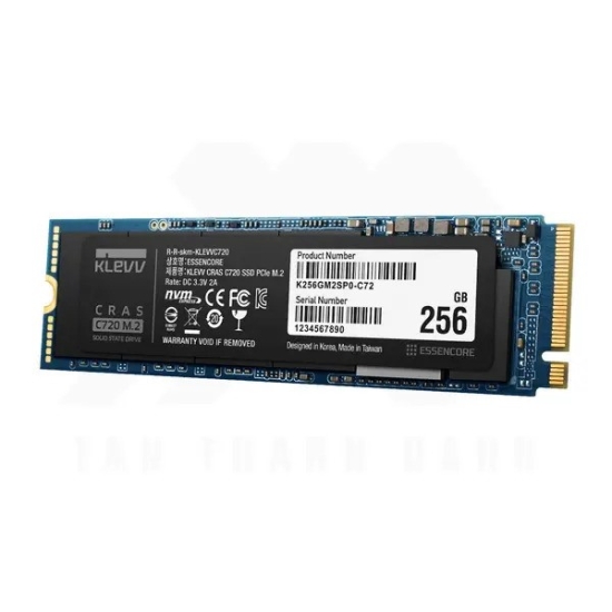 SSD Klevv CRAS C720 256GB M2 2280 PCIe NVMe Gen 3×4 K256GM2SP0-C72