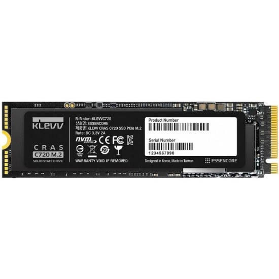 SSD Klevv CRAS C720 512GB M2 2280 PCIe NVMe Gen 3×4 K512GM2SP0-C72