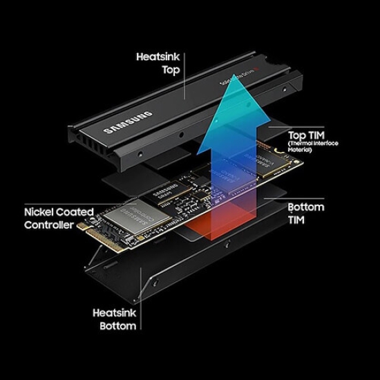 SSD Samsung 980 Pro w/ Heatsink 2TB PCIe NVMe Gen 4.0 MZ-V8P2T0CW