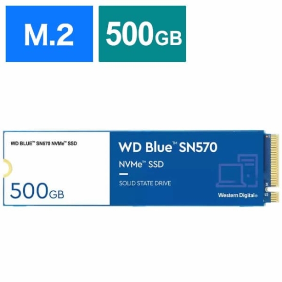 SSD WD Blue SN570 500GB M2 2280 PCIe NVMe Gen3x4 WDS250G3B0C