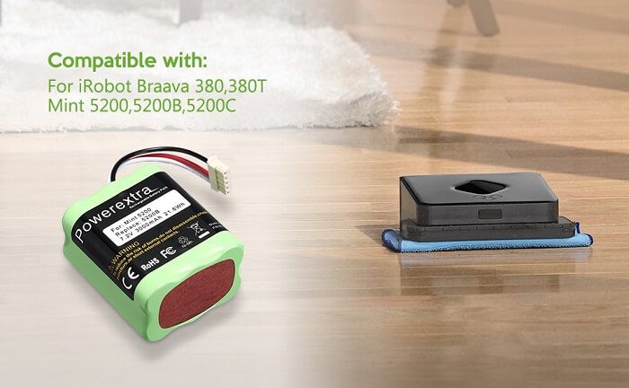 Pin thay thế iRobot Roomba Braava 7.2V 3000mAh PowerExtra 3